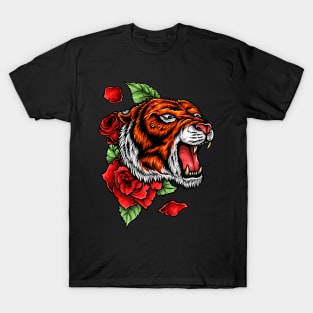 Tiger Roses Tattoo T-Shirt